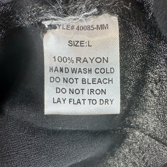 Grade & Gather Sleeveless Blouse, Black, Size L - Picture 7 of 7